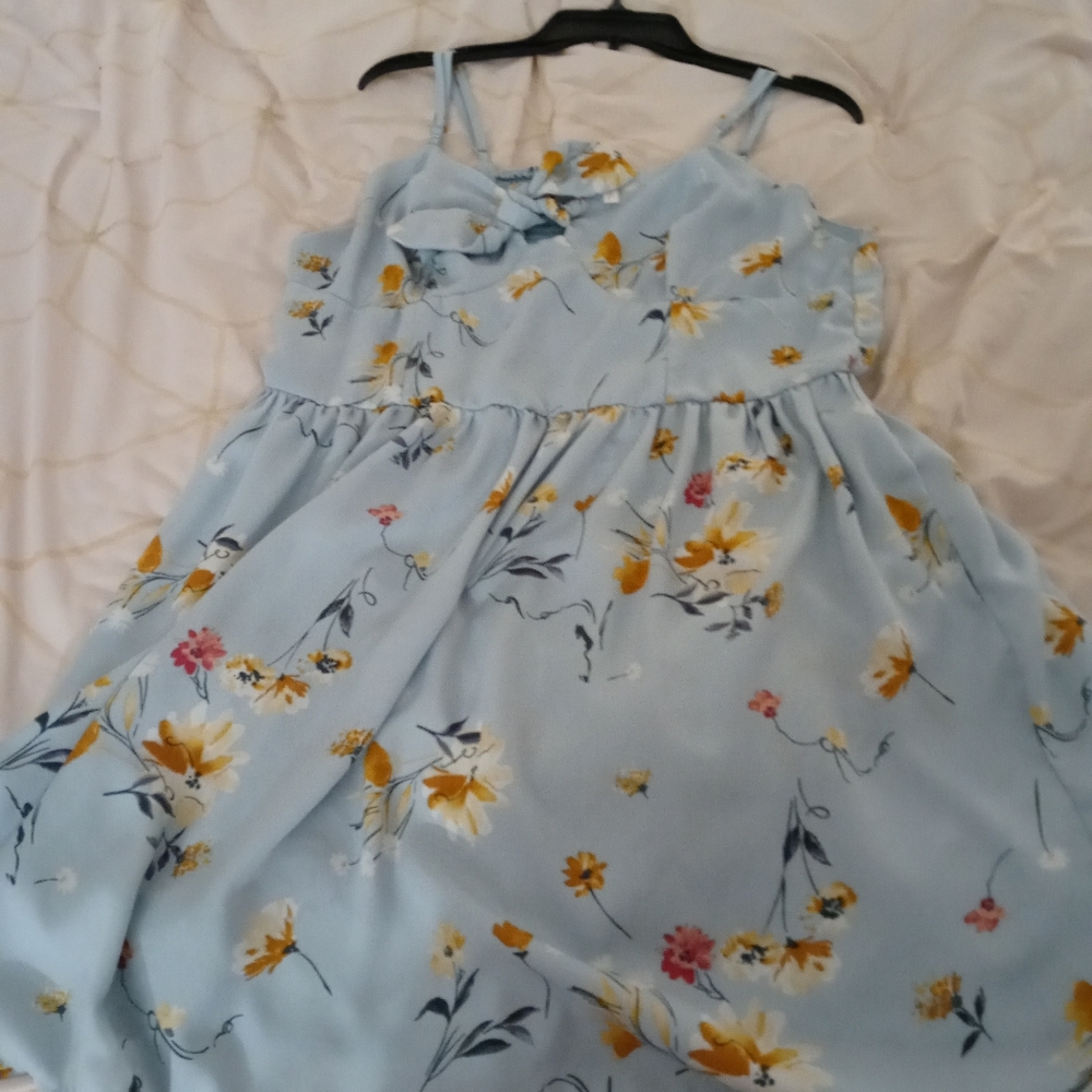 Blue floral dress